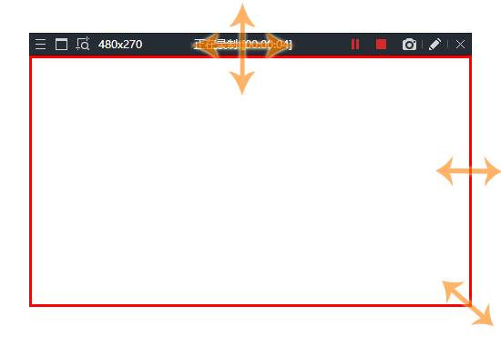 录制的矩形窗口在录制过程中也可以移动和调整大小 - Bandicam（班迪录屏）
